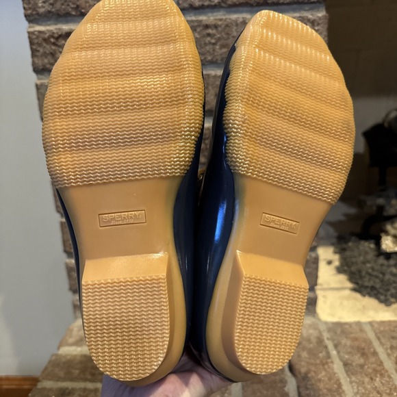 Sperry Women's Saltwater Duck Boot Tan/Navy Size 9 - Picture 6 of 16